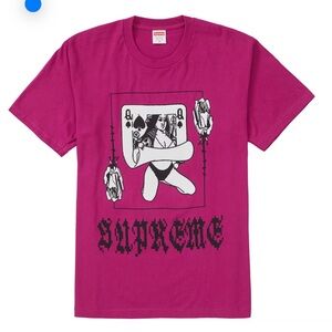 Supreme Magenta Queen Graphic T-Shirt